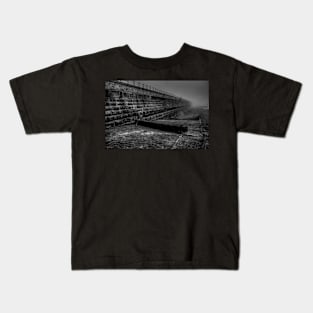 Tynemouth Pier Sea Mist Kids T-Shirt